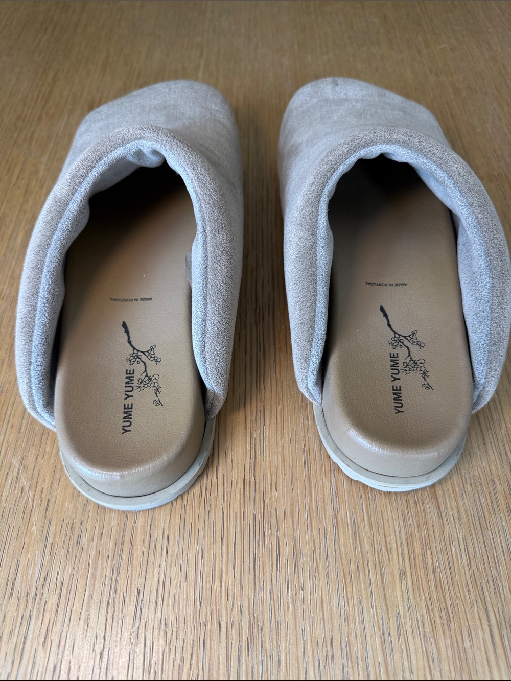 Yume Yume Gray Suede Platform Mule Clogs Slides Size 39